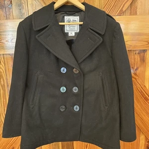 Abrigo de lana vintage Guisante Agencia Logística de Defensa Marina Colección Quarterdeck Talla 16 - Imagen 1 de 11