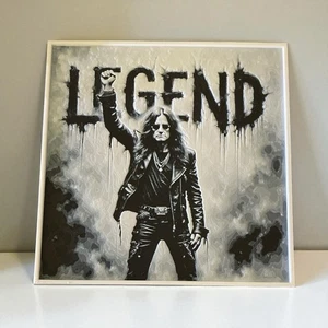 ozzy osbourne Hueforge 8x8x8 3d Print - Picture 1 of 1