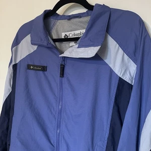 Vintage Columbia Full Zip Packable Outdoor Windbreaker Jacke Damen Gr. M Lila - Bild 1 von 7