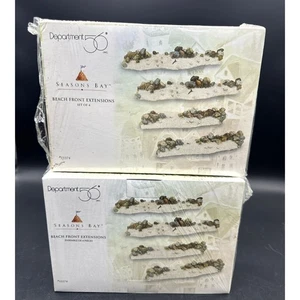 NEW Dept 56 Lot Of 2 Seasons Bay Beach Front Extensions Rock Sand Border Set - Picture 1 of 4