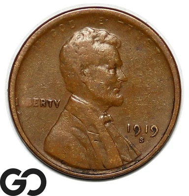 1919-S Lincoln Cent Wheat Penny - Image 1 of 3
