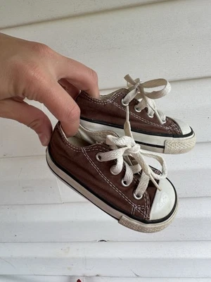 Converse Chuck Taylor Brown Tan Sneakers Low Top Sneakers Infant Size 4c Toddler - Image 1 of 4