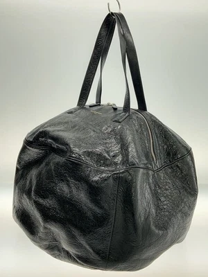 BALENCIAGA Boston Bag Leather Black 466809 from Japan - Image 1 of 4