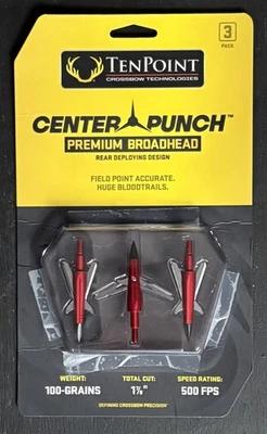 TenPoint EVO-X CenterPunch Crossbow Broadheads 100 Grain 1 7/8" Return Item - Image 1 of 2