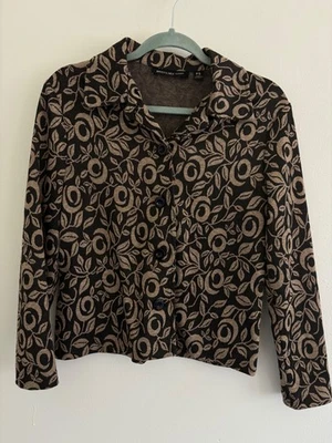 Chaqueta Blazer Vintage Briggs New York Petite Negro Tostado FLORAL Mujer Talla PS Foto 1 de 4