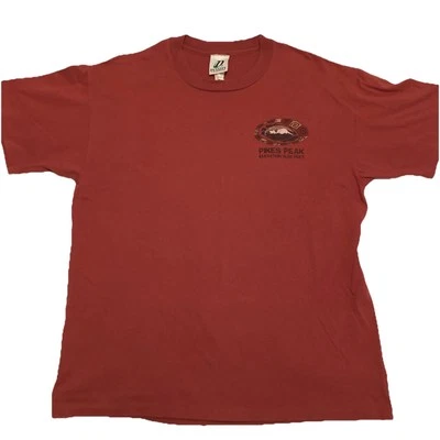 Dynasty Legends X-Large Red Pikes Peak Elevation 14,110 英尺 Colorado T 恤 — 第 1/4 张图片