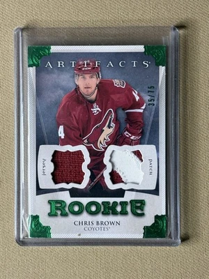 2013-14 Upper Deck Artifacts - Rookies Chris Brown Green Patch /75 - Image 1 of 2