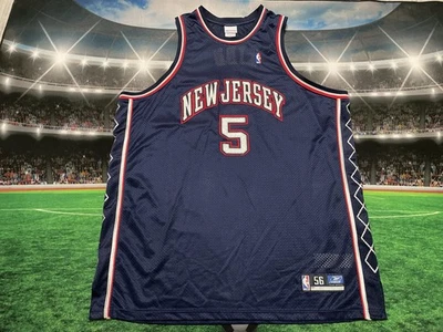 Camiseta deportiva vintage Jason Kidd New Jersey Nets #5 talla 56 cosida Reebok usada Foto 1 de 4