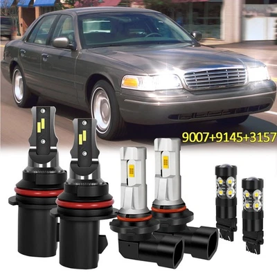 Faro bombillas LED + luces antiniebla + intermitente para Ford Crown Victoria 2002-2005 Foto 1 de 4