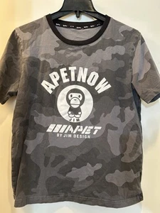 Bathing Ape Bape Milo Jim Design CAMO Tee Shirt KIDS Sz LARGE Japan Release Rare - Picture 1 of 11