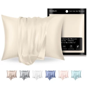 Silk Pillowcase for Hair and Skin, Silk Pillow Cases for Women, Soft Breathab... - Picture 1 of 6