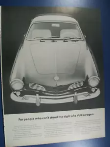 1964 VW Volkswagen KARMANN GHIA mid-size-mag car ad -"For people who can't stand - Picture 1 of 1