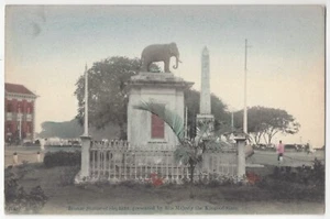 1908 Singapur Memorial y estatua en Downtown Park - Elefante por King of Siam - Imagen 1 de 2