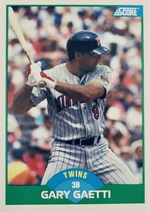 Brand New: Vintage 1989 SCORE Gary Gaetti Minnesota Twins Trading Card