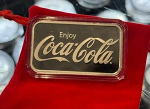 New 1 oz Silver Coca-Cola Bar “I’d Like To Buy The World A Coke” In a Capsule - Picture 1 of 14