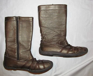 J -41 JEEP VENTURE  soft leather bronze straps zip  biker moto sporty boots 6.5 - Picture 1 of 5