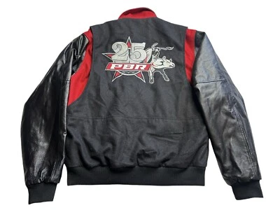 Chaqueta de cuero Cripple Creek PBR Bull Riding 25º Campeonato Mundial L Bombardero Foto 1 de 4
