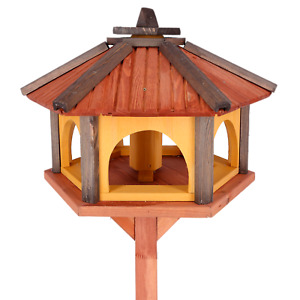 Mangeoire d’oiseaux mangeoires à oiseaux mangeoire avec le support bois jardin