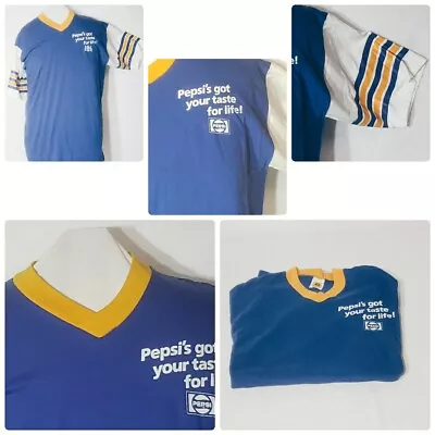 Vintage Pepsi XL T Shirt " Pepsi's Got Your Taste For Life! 1980's Single Stitch - Image 1 of 4