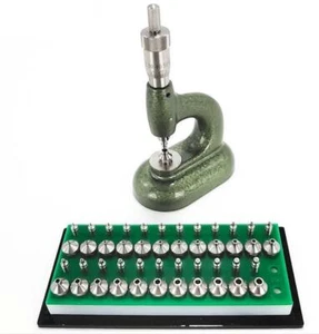 Watchmaker's Jewelling Tool with Micrometric Screw and Pump Pusher Anvil - Picture 1 of 2