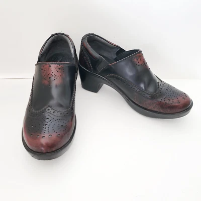 Ariat Womens 7.5 Clogs Wingtip Western Two Tone Brown Leather Bradford - Image 1 of 4