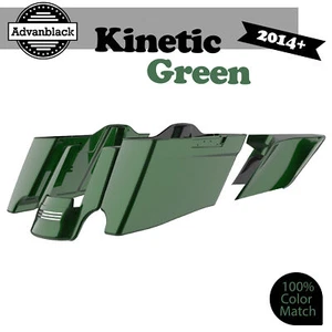 CVO Tapered Extended Stretched Saddlebags Fits Harley 2014+ KINETIC GREEN - Picture 1 of 19