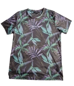 Divivent Herren Grafik T-Shirt Oberteil Medium Grün Blumenmuster Polyester  - Bild 1 von 5