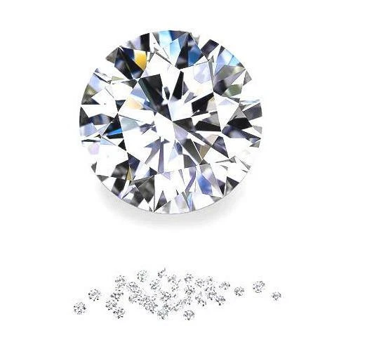Natural Fine Diamond Melee - Round - SI1-SI2 - F-G - Precision Cut - Africa - Image 1 of 1