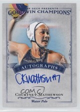 2016 Upper Deck Goodwin Champions Auto Courtney Mathewson #A-CM Rookie Auto RC