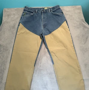 Cabelas Mens Upland Hunting Brush/Briar Guard Jeans Sz. 36x32 Dark Wash Denim - Picture 1 of 19