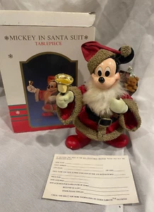 Figura de Navidad de colección Kurt Adler Mickey Mouse en traje de Santa decoración de mesa - Imagen 1 de 8