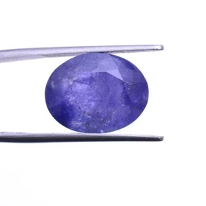 13.70 Cts Natürliche Tansanit Glänzend Lebendige Blau Oval Schliff Ringgröße - Bild 1 von 7