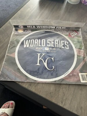 Película de ventana de la Serie Mundial MLB 2014 Kansas City Royals mercancía genuina KC Foto 1 de 3