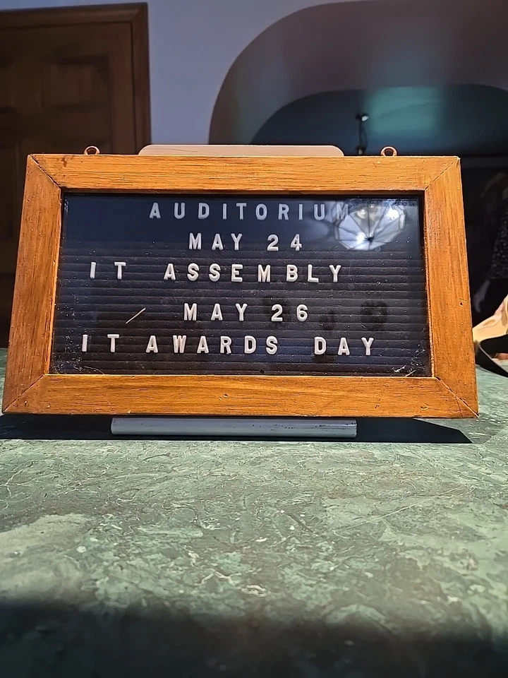 Rare Inside Wooden Framed Billboard On Felt With Changeable  Letters - Image 1 of 4