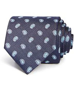 NWT THE MEN’S STORE AT BLOOMINGDALE’S Silk Navy Mini Pines Tie - Picture 1 of 2