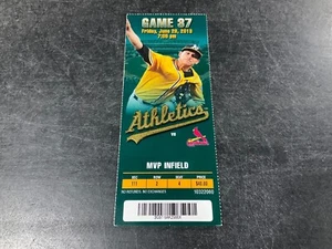 OAKLAND A'S 2013 TICKET STUB 6/28/13 VS CARDINALS~Stephen Vogt FIRST MLB HIT/HR - Imagen 1 de 1