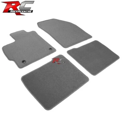 Fit 12-15 Toyota Prius Car Floor Mats Liner Gray Front Rear Carpets Set Nylon - Image 1 of 4