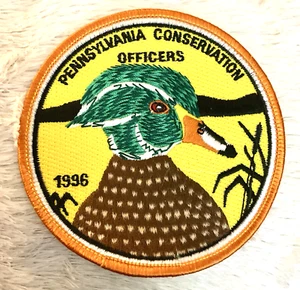 Patch ufficiali della conservazione Pennsylvania 1996, gioco, pesce, commissione, WTFW - Foto 1 di 2