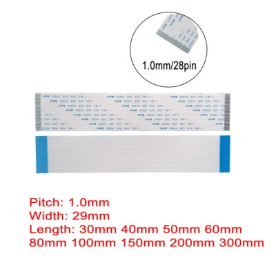 28Pin 1mm FFC FPC Flexible Flat Cable AWM VW-1 20624 80C 60V Connector Wire - Image 1 of 3