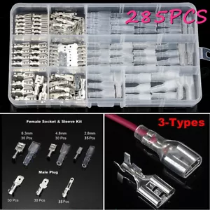 285X Assortment Terminals Set Electrical Wire Crimp Connectors Male Female Spade - Picture 1 of 10