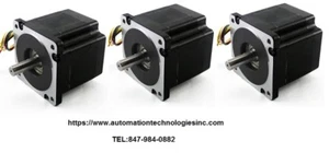 3PC NEMA34 Stepper Motor – 906 oz in 6.1A Dual Shaft (KL34H295-43-8B) - Picture 1 of 4