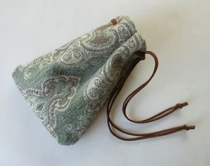 LARP Drawstring Green Fabric Pouch Bag Cosplay Empire Festival Pennsic Medieval - Picture 1 of 5