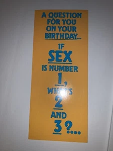 Vintage Happy Birthday freche Grußkarte romantisch sexy 9 x 4 Zoll neu - Bild 1 von 3