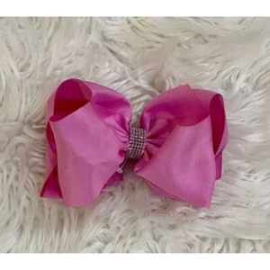 BRAND NEW WITH TAGS Rose Bloom Hair Bow with Rhinestone Center - Picture 1 of 1