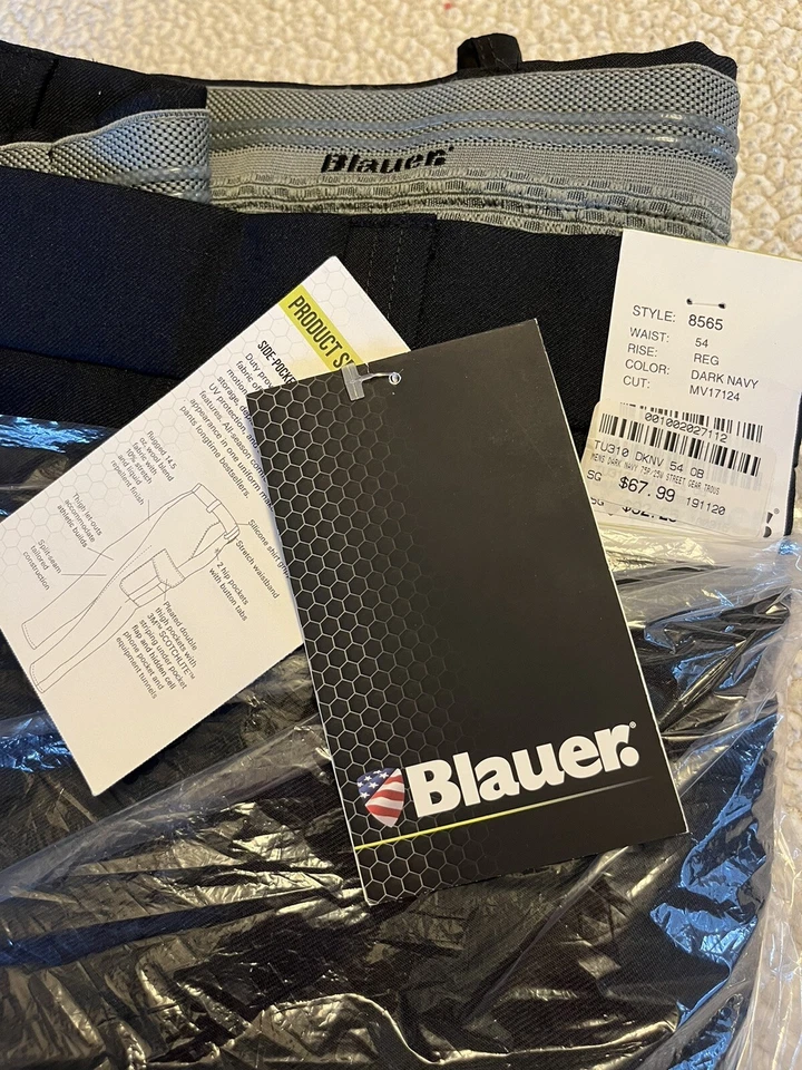 Blauer Uniform Pants 54” Navy Blue. Side Pocket Wool Blend. New W/ Tags - Image 1 of 1