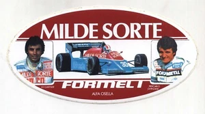 Adesivo Formula 1 ALFA OSELLA Ghinzani Jo Gartner  F1 MILDE SORTE 1984 sticker  - Picture 1 of 1