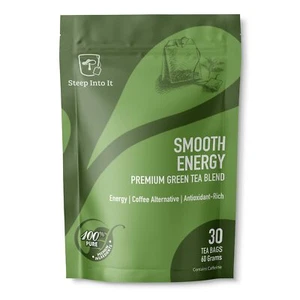 Organic Jasmine Green Tea Unsweetened Lightly Caffeinated Antioxidant Rich 30 ct - Picture 1 of 5