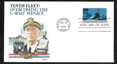 #2765a  29c WWII-1943: Overcoming the U-Boat Menace- Fleetwood FDC - Image 1 of 2