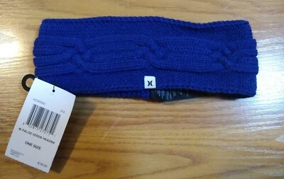 Diadema para mujer Hurley Palos verde azul tejido con cable NUEVA NUEVA CON ETIQUETAS NUEVA EN PAQUETE Foto 1 de 4
