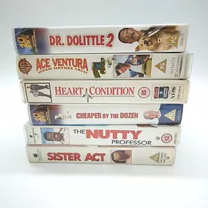 X6 VHS Bundle Comedy Films Sister Act/Ace Ventura/Heart Condition/Dr Dolittle +2 - Picture 1 of 14